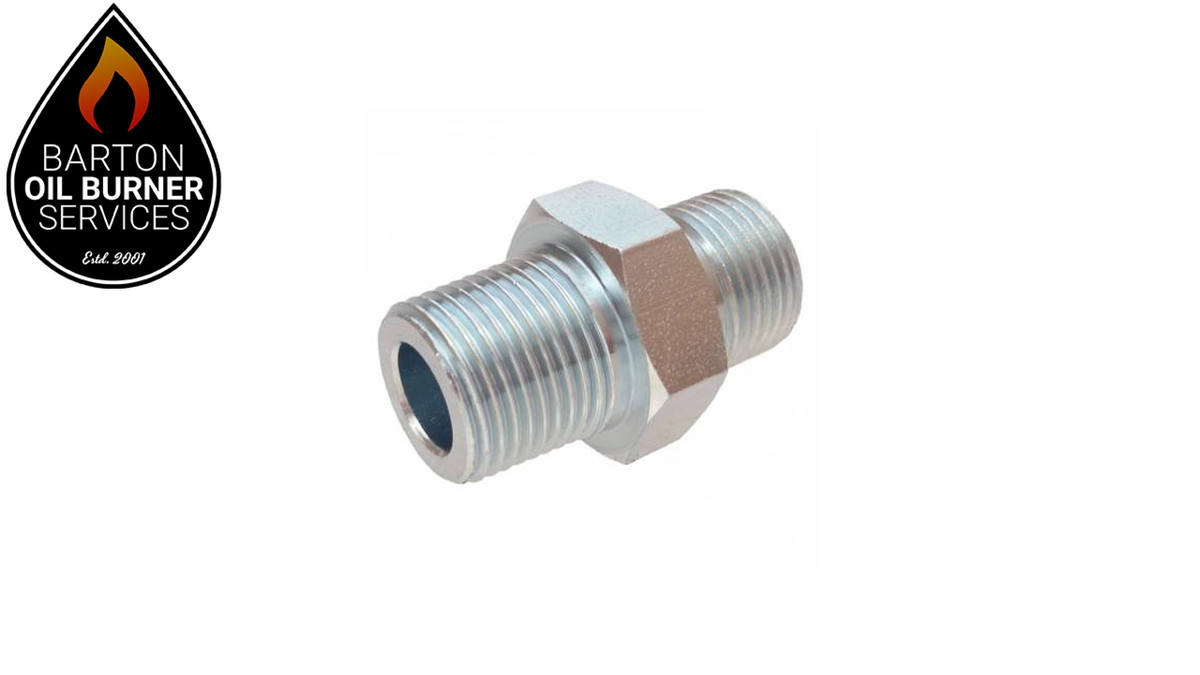 Oil Line Nipple 3/8 Inch Coned X 3/8 Inch BSP. (2407062)