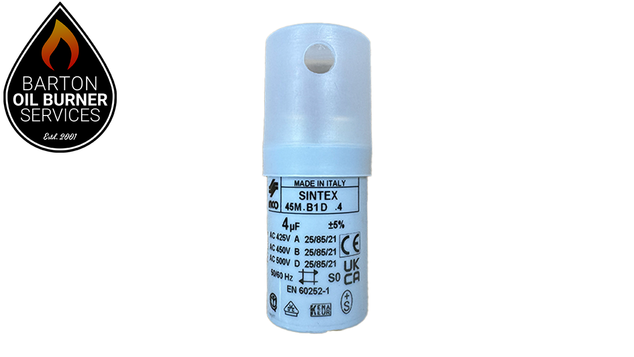 Universal White Non-Threaded 4.0uf Motor Capacitor (M02-0004)
